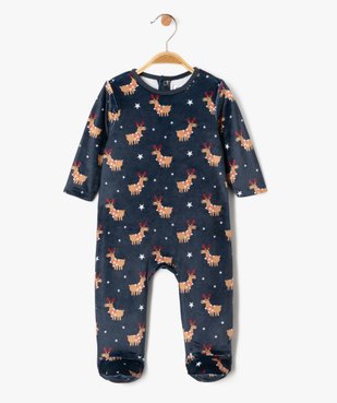 Pyjama en velours spécial Noël bébé garçon vue1 - GEMO(BB COUCHE) - GEMO