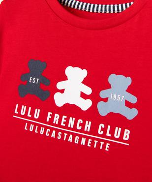 Tee-shirt manches courtes avec logos et inscriptions bébé - LuluCastagnette vue2 - LULU CASTAGNETTE GEMO FOR GOOD - GEMO