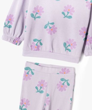 Ensemble 2 pièces sweat et legging bébé fille vue2 - GEMO 4G BEBE - GEMO