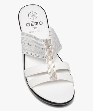 Mules femme compensées à bride strass élastiquée vue5 - GEMO(URBAIN) - GEMO