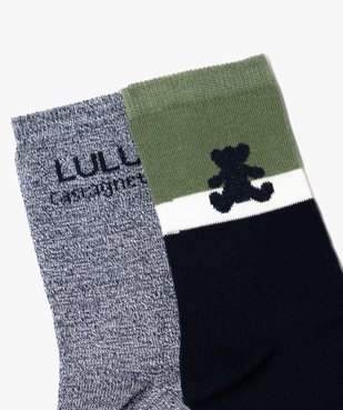 Chaussettes mi-hautes à motifs garçon (lot de 2) - LuluCastagnette vue2 - LULUCASTAGNETTE - GEMO