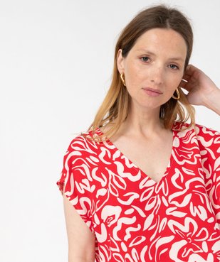 Blouse sans manches fluide en viscose imprimée femme vue6 - GEMO(FEMME PAP) - GEMO