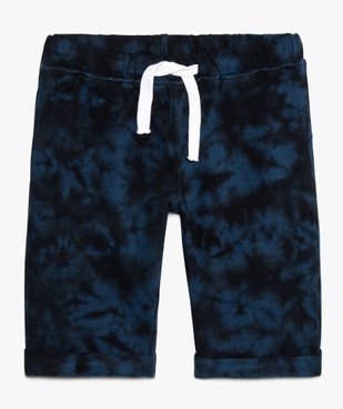 Bermuda garçon tie and dye à taille élastiquée et revers cousus vue1 - GEMO (JUNIOR) - GEMO