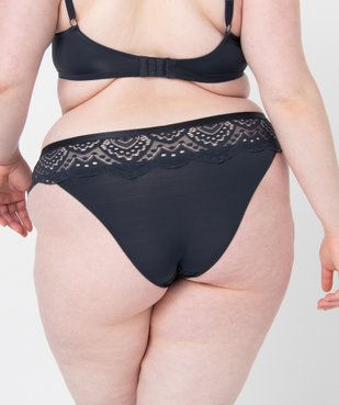 Culotte femme grande taille en dentelle et microfibre  vue2 - GEMO(HOMWR FEM) - GEMO