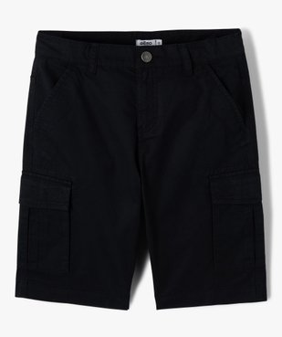 Bermuda cargo en twill uni coupe Regular garçon vue1 - GEMO 4G GARCON - GEMO