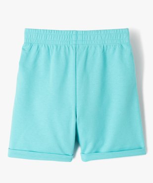 Short en maille légère avec revers garçon vue3 - GEMO (ENFANT) - GEMO