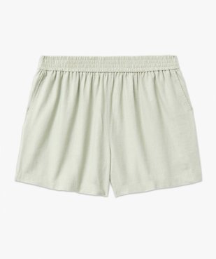 Short femme grande taille ample en lin mélangé vue4 - GEMO 4G GT - GEMO