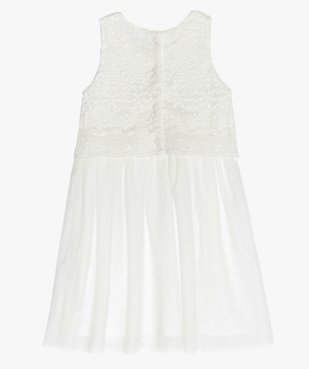 Robe fille en tulle avec buste en guipure vue3 - GEMO (ENFANT) - GEMO