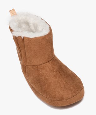 Chaussons bébé boots fourrées à scratch vue5 - GEMO 4G BEBE - GEMO