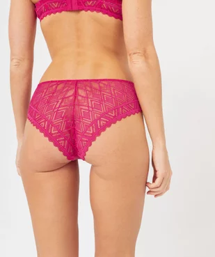 Shorty en microfibre et dentelle femme vue2 - GEMO(HOMWR FEM) - GEMO