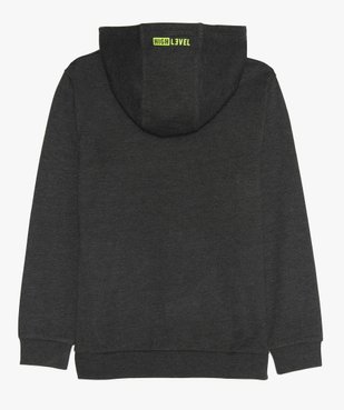 Sweat  garçon bicolore à capuche avec inscription vue2 - GEMO (JUNIOR) - GEMO