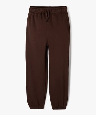 Pantalon de jogging uni avec taille élastique garçon vue1 - GEMO (JUNIOR) - GEMO