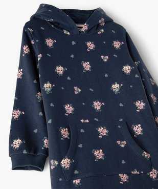 Robe fille forme sweat à capuche à motifs vue2 - GEMO (ENFANT) - GEMO