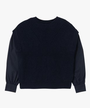 Pull femme avec manches de chemise intégrées vue4 - GEMO(FEMME PAP) - GEMO