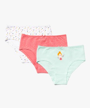 Shorties en coton avec motifs étoiles fille (lot de 3) vue1 - GEMO 4G FILLE - GEMO