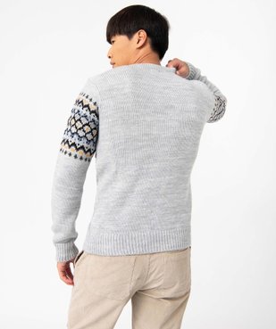 Pull de Noël homme motif jacquard vue3 - GEMO (HOMME) - GEMO