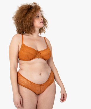 Soutien-gorge emboitant à armatures en dentelle grande taille vue3 - GEMO(HOMWR FEM) - GEMO