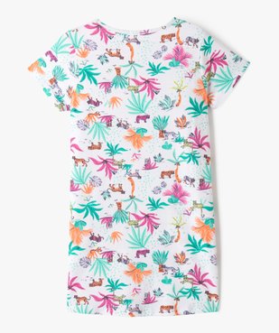 Chemise de nuit manches courtes à motif jungle fille vue3 - GEMO 4G FILLE - GEMO