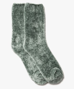 Chaussettes en maille chenille douce et épaisse femme vue1 - GEMO 4G FEMME - GEMO