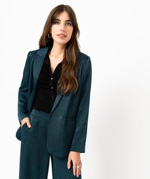 Veste blazer femme imprimée en matière satinée vue2 - GEMO(FEMME PAP) - GEMO