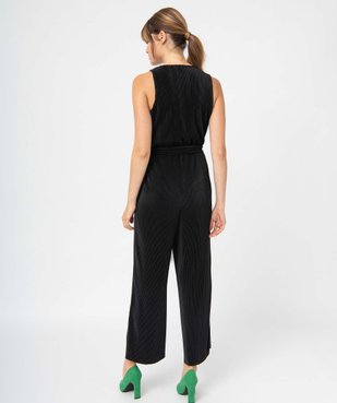 Combi-pantalon femme sans manches plissé vue3 - GEMO(FEMME PAP) - GEMO