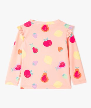 Tee-shirt de bain anti UV à motifs fruits bébé fille vue4 - GEMO 4G BEBE - GEMO