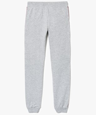 Pantalon de jogging chiné avec bandes en velours vue2 - GEMO (JUNIOR) - GEMO