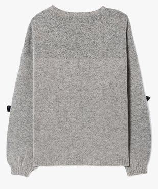 Pull loose avec rubans à nouer aux poignets vue3 - GEMO (JUNIOR) - GEMO