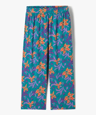 Pantalon large et fluide à motifs fille vue1 - GEMO (ENFANT) - GEMO