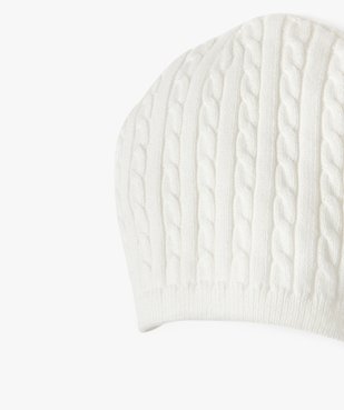 Bonnet de naissance en maille torsadée bébé vue2 - GEMO(BB COUCHE) - GEMO