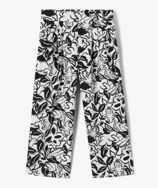 Pantalon imprimé en toile de coton fille vue2 - GEMO (ENFANT) - GEMO