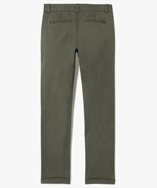 Pantalon garçon chino slim stretch à revers  vue2 - GEMO (JUNIOR) - GEMO