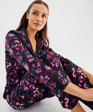 Pyjama 2 pièces en satin femme vue1 - GEMO 4G FEMME - GEMO