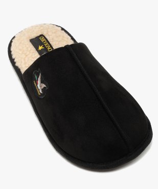 Chaussons homme mules fourrées sherpa et dessus en velours - Chevignon vue5 - CHEVIGNON - GEMO