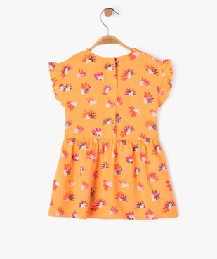 Robe sans manches à motifs fleuris bébé fille vue3 - GEMO 4G BEBE - GEMO