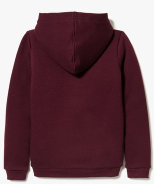 Sweat fille zippé à capuche avec doublure douillette vue2 - GEMO (JUNIOR) - GEMO