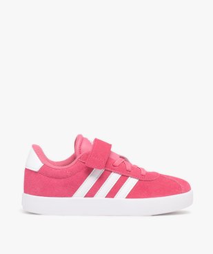 Baskets fille dessus en cuir suédé avec scratch et bandes latérales VL Court - Adidas vue1 - ADIDAS - GEMO