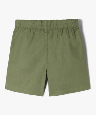 Bermuda en coton léger à taille élastique garçon vue3 - GEMO (ENFANT) - GEMO