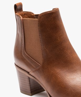 Boots femme unies à talon moyen style Chelsea vue7 - 1E PRIX BY GEMO - GEMO