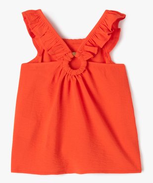 Blouse à bretelles volantées avec dos fantaisie fille vue3 - GEMO (ENFANT) - GEMO