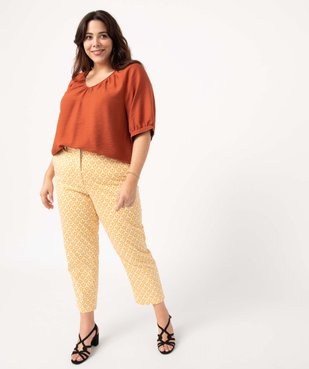 Pantalon femme grande taille extensible à motif vue5 - GEMO (G TAILLE) - GEMO