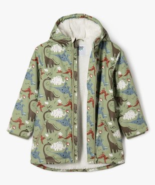 Manteau à capuche imperméable doublé peluche garçon vue4 - GEMO 4G GARCON - GEMO