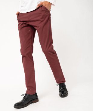 Pantalon chino coupe Slim en coton homme vue2 - GEMO 4G HOMME - GEMO