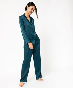 Pyjama 2 pièces en satin femme vue2 - GEMO 4G FEMME - GEMO