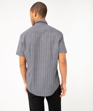 Chemise manches courtes coupe regular à motifs homme vue3 - GEMO (HOMME) - GEMO