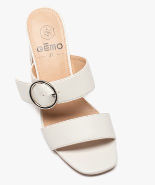 Mules à talon haut et larges brides femme vue6 - GEMO(URBAIN) - GEMO