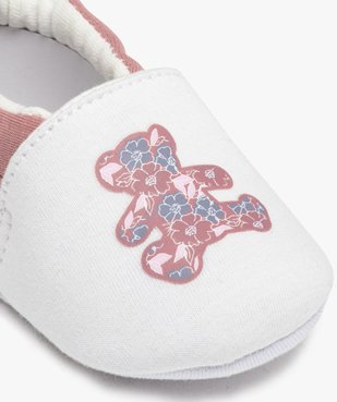 Chaussons de naissance bébé fille en jersey avec ourson imprimé - LuluCastagnette  vue6 - LULUCASTAGNETTE - GEMO