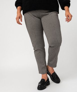 Pantalon en maille à micro-motifs femme grande taille vue1 - GEMO (G TAILLE) - GEMO