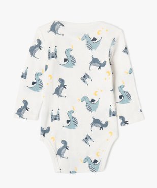 Body à manches longues à motifs dinosaures bébé garçon (lot de 3) vue3 - GEMO 4G BEBE - GEMO