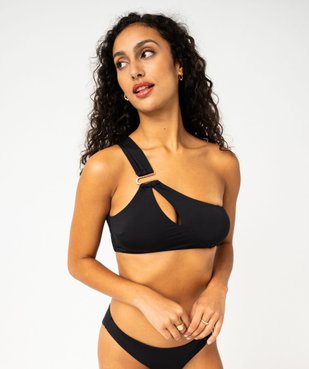 Haut de maillot de bain forme brassière asymétrique femme vue1 - GEMO 4G FEMME - GEMO